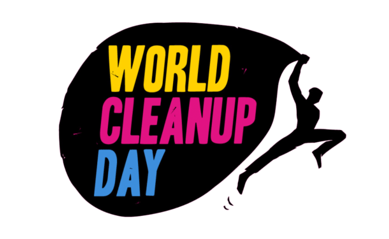 Ramassage de déchets pour la préservation de la planète, à l'occasion du World Cleanup Day 2023.